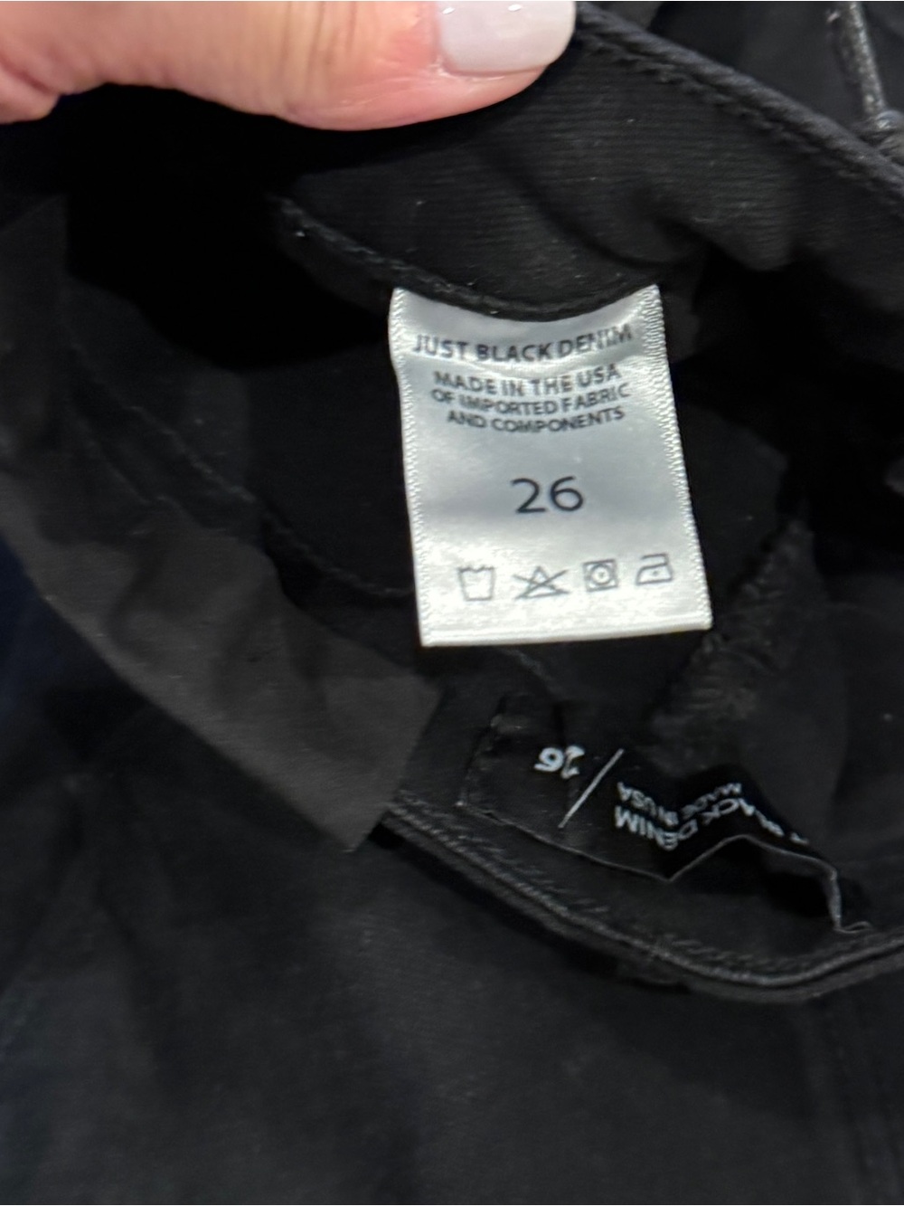 NWT Just Black Denim Tonal Crop Flare in Black, Size 26 - Picture 15 of 16